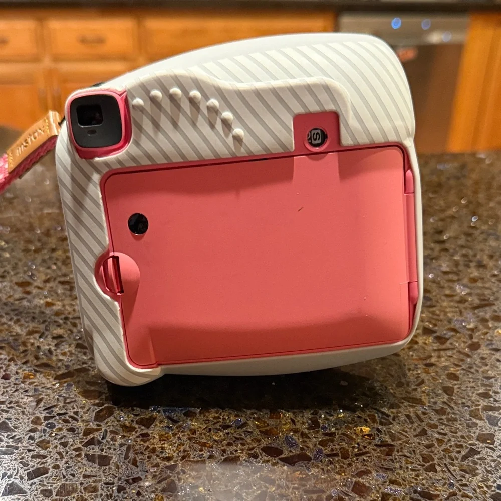 Fujifilm Instax Mini Instant Camera in White and Pink